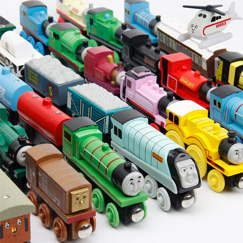 Wooden magnetic railway train - wooden,