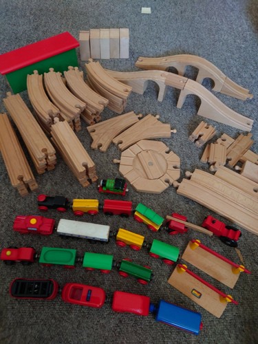 Wooden train track and - track,